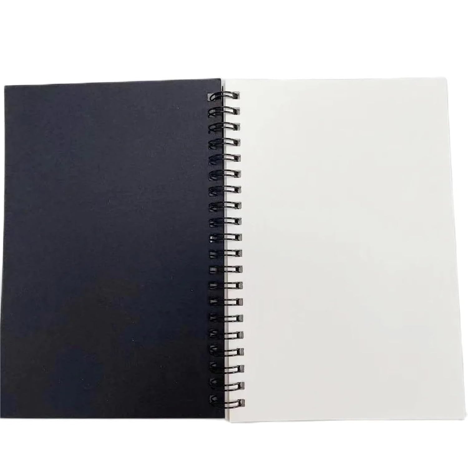 Anenog Journal Notebook 4Pcs White/Kraft Paper Inner Page Notebook Art Students Sketch Book Office Memo Children Graffiti School Stationery(Black white inner)