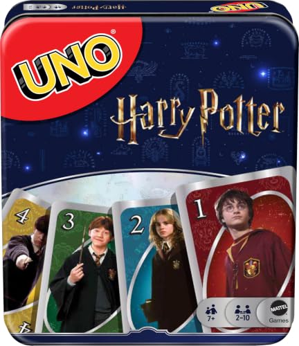 Mattel Games UNO Harry Potter Card Game with Storage Tin Ages 7+