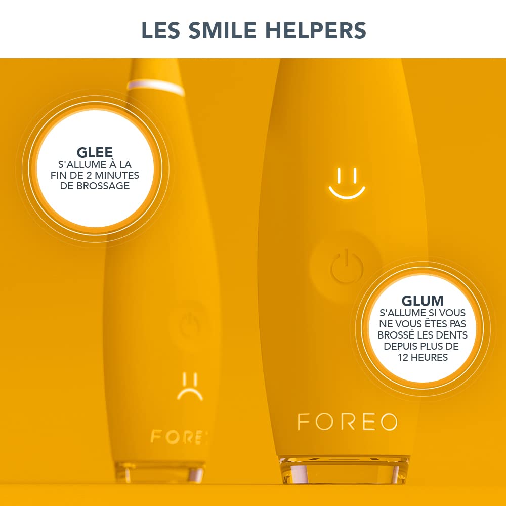 Brosse à dents sonique en silicone FOREO ISSA pour enfants de 5 à 12 ans, Mellow Yellow Gator