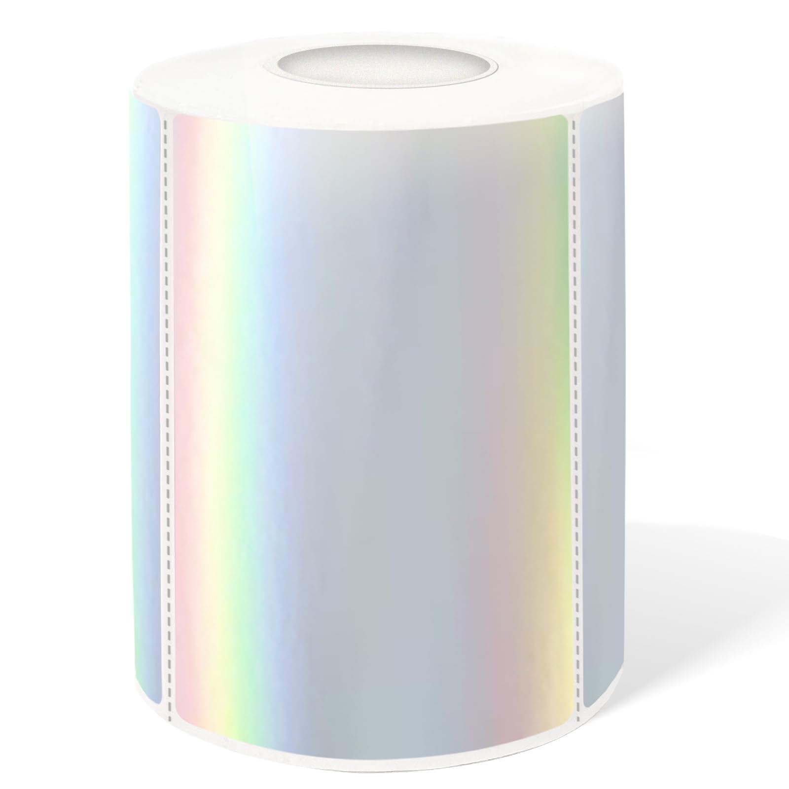 Yeachlaing 2" x 3" Holographic Thermal Label Stickers,Printable Rainbow Glitter Thermal Printer Sticker Labels for Gift Wrapping, Self-Adhesive Name