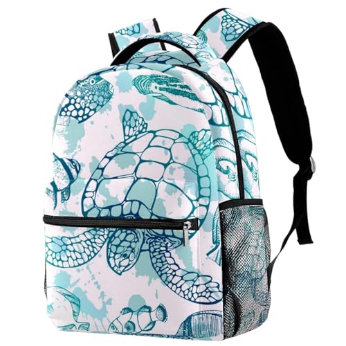 Sac de voyage décontracté grand volume à motif marin avec bretelles confort pour ados
