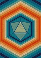 RPG journal: Blank college ruled notebook for role playing gamers: Polyhedral die retro vintage design 1794220372 Book Cover