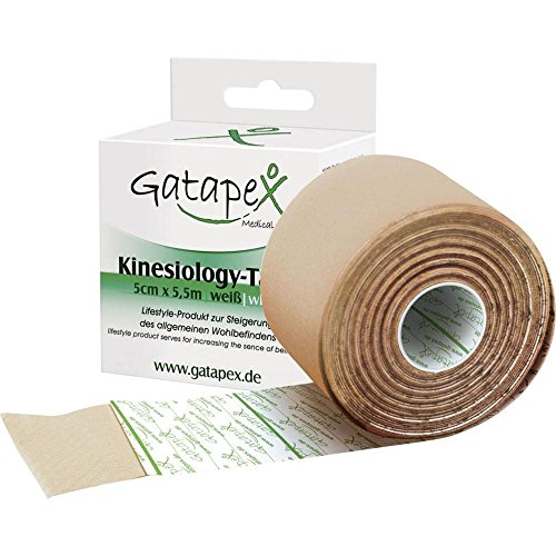 Gatapex Kinesiologie-tape, 5,5 m x 5 cm, uniseks, skin-coloured, eenheidsmaat