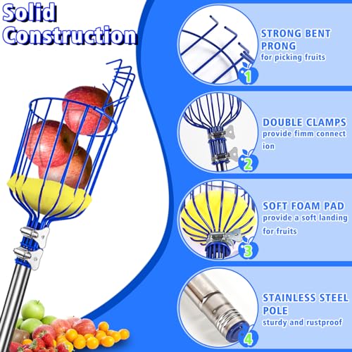 Extensor para cosechar frutas 13 ft ajustable acero miniatura 3