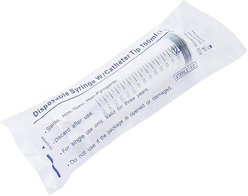 Miniatura 4 de Paquete de 5 jeringas de plástico reutilizables de 5.1 fl oz empaquetadas individualmente para laboratorios científicos y dispensación de múltiples