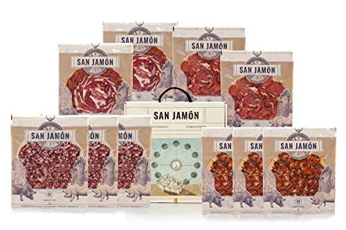 San Jamón. Cesta De Navidad Con Jamón Y Lomo De Cebo, Chorizo Y Salchichón Ibéricos. Lote Para Regalo De Productos Ibéricos Gourmet Lonchead San Jamón. Cesta De Navidad Con Jamón Y Lomo De Cebo, Chorizo Y Salchichón Ibéricos. Lote Para Regalo De Productos Ibéricos Gourmet Lonchead