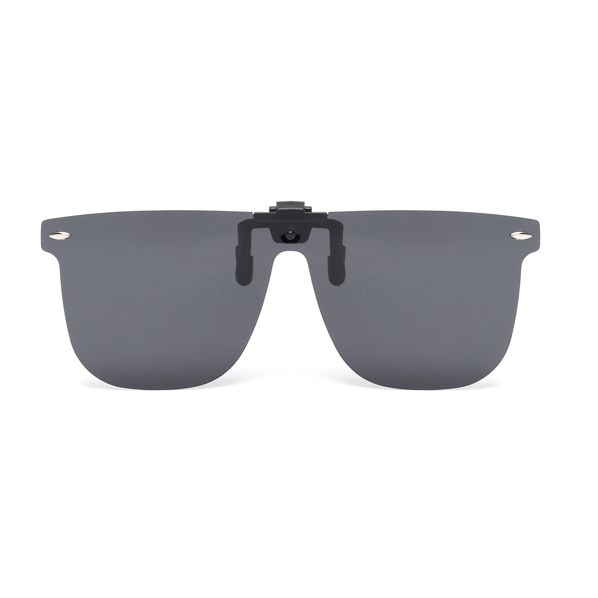 Buy Polarized Clip on Sunglasses One Piece Rimless Flip up Mirrored