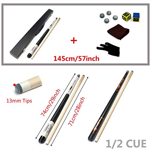 Taco de billar Snooker de madera dura de 145 cm miniatura 2