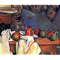 青い瓶と果物アンティーク油彩画 Still Life Drawing of Blue Bottle and Glass with Fruits