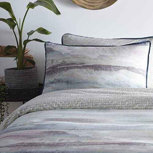 Appletree - Grey Tie Dye Duvet Cover - King Bedding Size (230 x 220cm) - 100% Cotton - Piped Edge - Reversible Designs - 2 Pillowcases - Cloudy Sky Duvet Cover - Sky Ombre Bedding in Blue/Grey