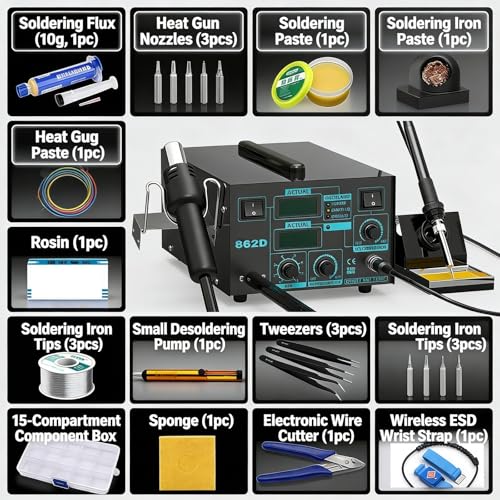 Station de dessoudage 600W fer à souder air chaud LED température réglable