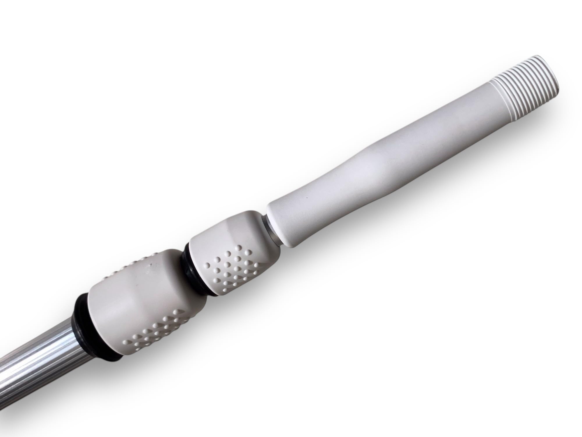 Cepillo telescópico 5,50 m | 2 cepillos fregadores | Cerdas de rilsan y sintéticas | para techos y Paneles solares | Montura de Madera | Mango de Aluminio | Kibros 21722819KITGM | Cepillo de lavado de puente Rilsan sintético, mango telescópico 5,50 m alum