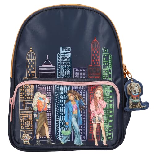 Sac à dos bleu foncé TOPModel City Girls avec bretelles réglables