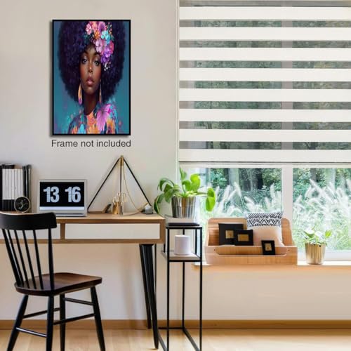 Pósters de arte de pared modernos de 60x90 cm con diseño floral azul-verde 4