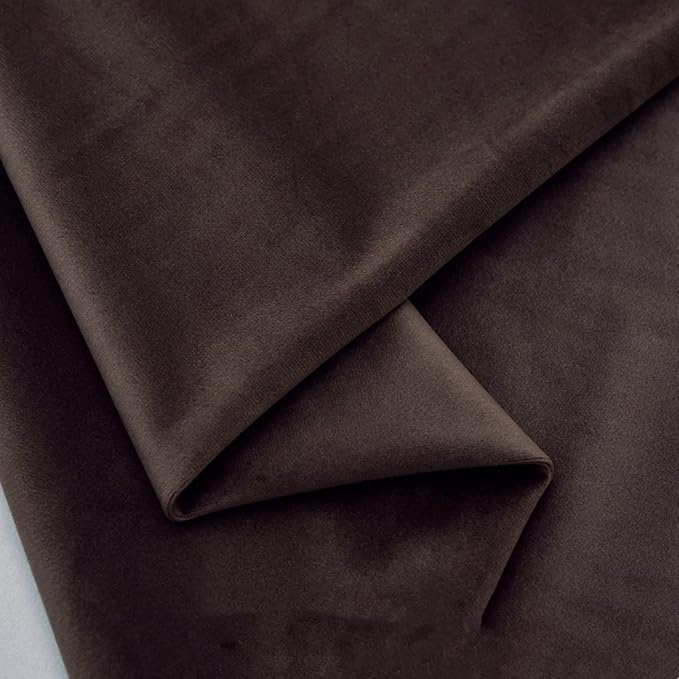 Image of Amazon Brand - Umi 3 Mtr Multi Purpose Velvet Fabric Cloth for Decoration, Trousseau Packing, Party Hall, Bouquet, Gift Packing, Decor, Pooja Room (3 Mtr, Coffee), Solid