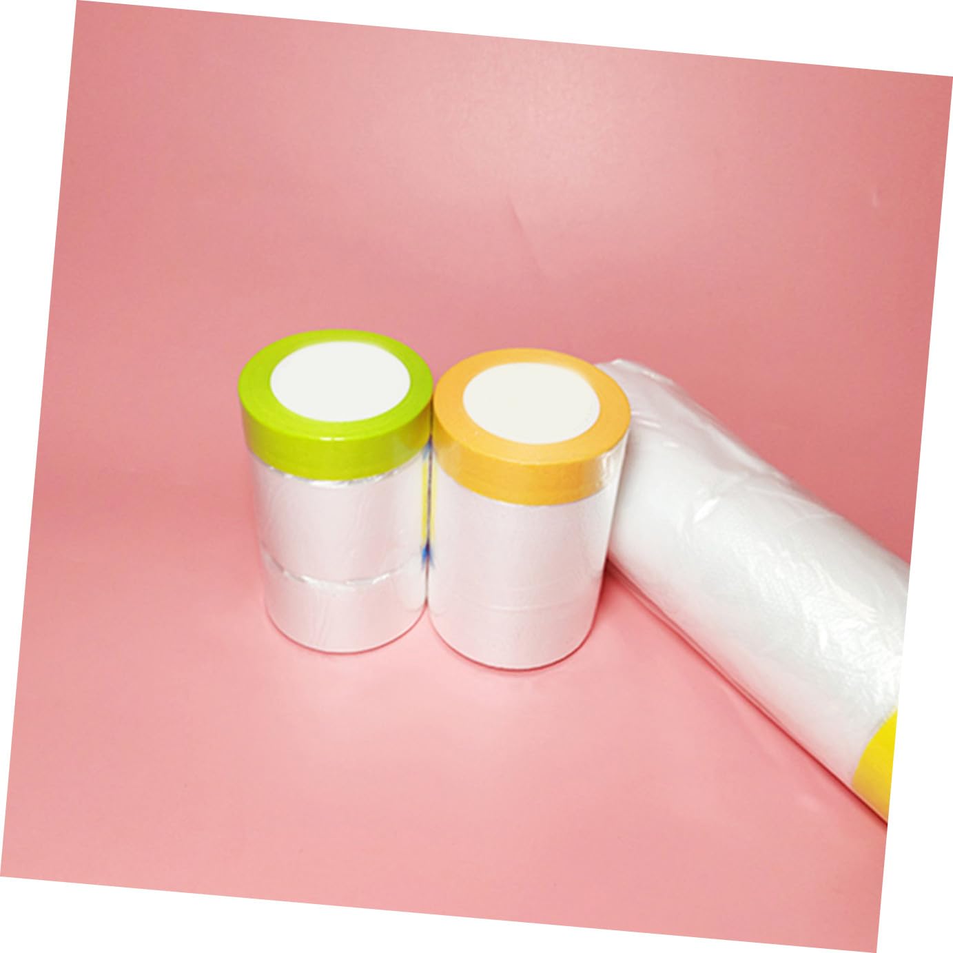 LIFKOME Schutzfolie für Autolackierung und Möbel Abdeckpapier aus Strukturiertem Papier mit Schwacher Klebkraft 6 Rollen Leichte Abdeckfolie zum Streichen und Renovieren
