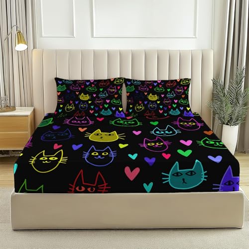 Drap housse 140x200 microfibre brossée dessin animé mignon