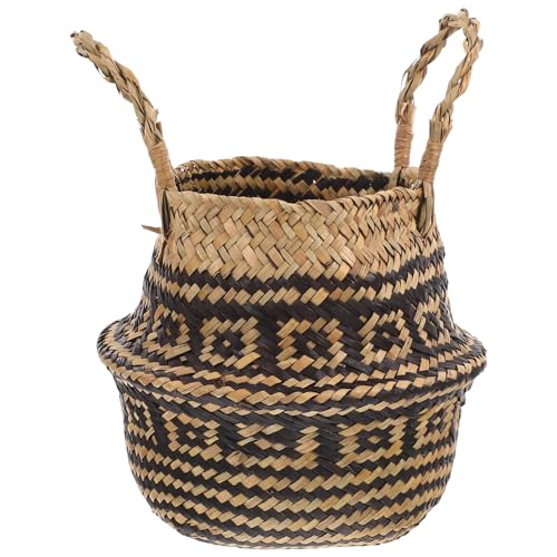 Toddmomy Panier Plante Ronde Tressé Panier Décoratif pour Fleurs De Rangement pour Plantes Intérieur