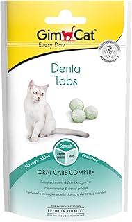 GimCat Denta Tabs - Funktionaler Katzensnack unterstützt die Zahnpflege - 8er Pack (8 x 40 g) product image