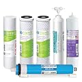 APEC Water Systems FILTER-MAX-ESPHUV-SSV2 75 GPD High Capacity Complete Replacement Filter Set for Essence Series ROES-PHUV75 Reverse Osmosis Water Filter System Stage 1-7