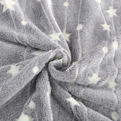 Image of Story@Home Glow Blankets for Kids |Breathable Summer Blanket |Kids Blanket 0-15 Years (200x150cm) Soft Fleece Blanket | Cozy & Warm All-Season Radium Blanket for Boys & Girls - Stars