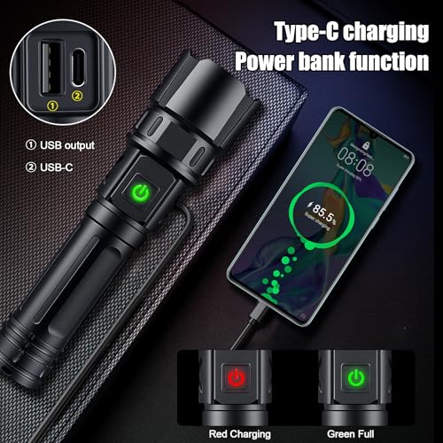 Image of VASTFIRE USB-C Rechargeable Green Flashlight Zoomable 1000 Yard Pressure Switch Scope Rail Mount Hogs Predators Night Hunting (30)