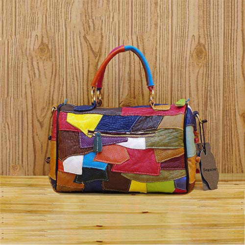 Women's Multicolor Handbag Genuine Leather Shoulder Bag Unique Crossbody Purses3