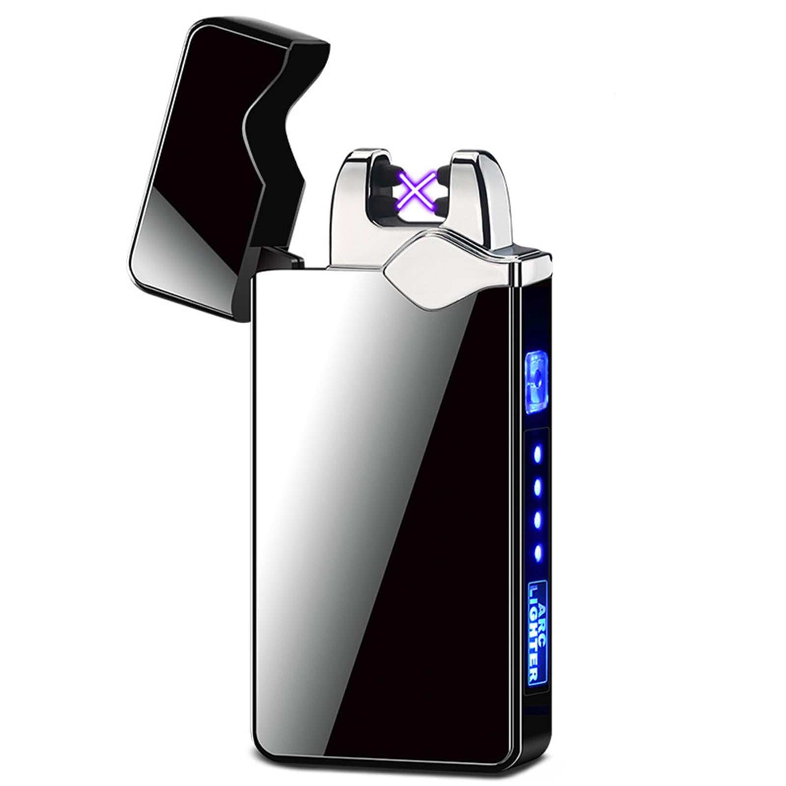 Electric Lighters Rechargeable USB Lighter Windproof Arc Lighter Flamesless Plasma Lighters Small Pocket Lighter Metal Lighter