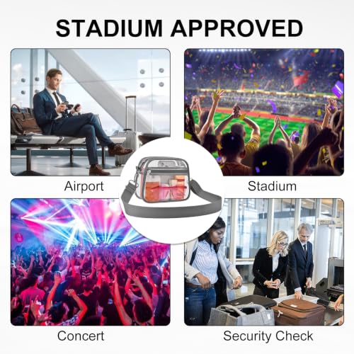 Image of USPECLARE Clear Bag for Stadium Events Clear Sports Fan Handbags Purses