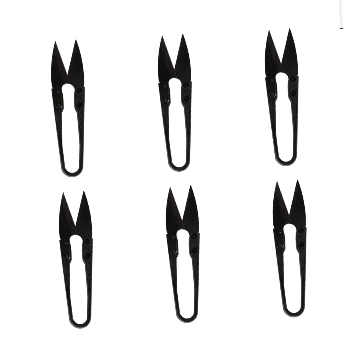 EXCEART 18pezzi Forbici U-shape Per Cucito Utensili Pratici Per Ricamo e Taglio Filo Per Progetti Casa Nero