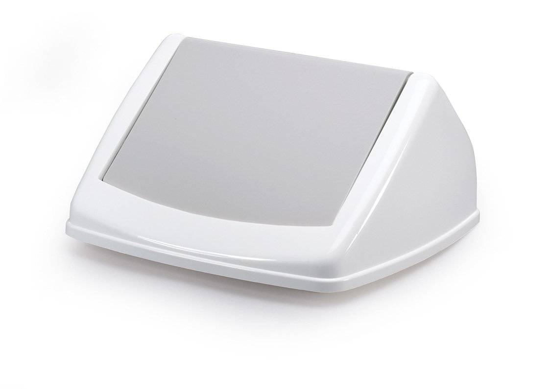 Durable DURABIN Square 40 Flip Lid Grey - To Be Used with DURABIN 40 Square Waste Bin - Easy To Handle and Use - Perfect For Any Workplace