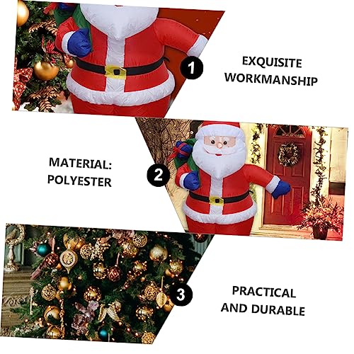 Père Noël gonflable extérieur avec éclairage LED et système de soufflerie - 7