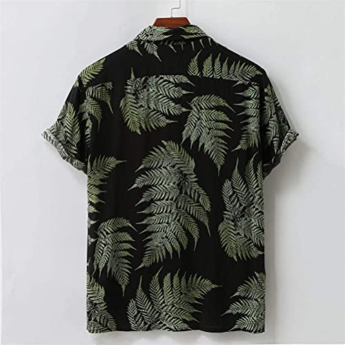 ORANDESIGNE Uomo Funky Camicie Hawaiana in Cotone
