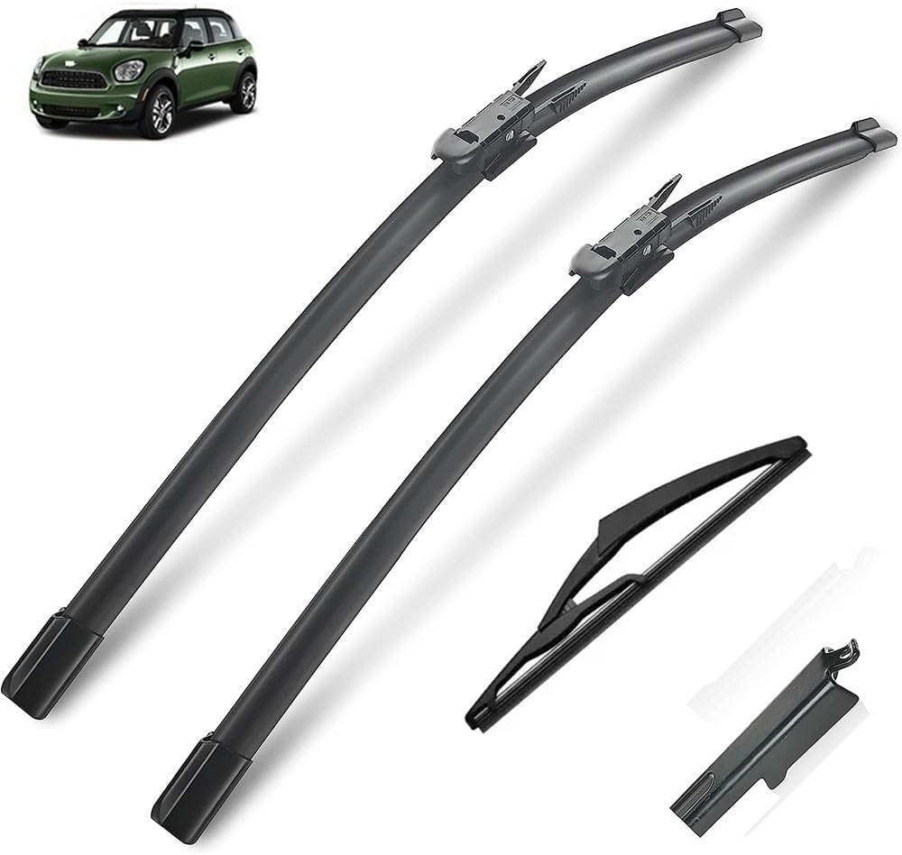 PLAKDFUU Wiper Blades Front Rear Set for Mini Countryman R60 2010-2016 - Silent & Streak-Free
