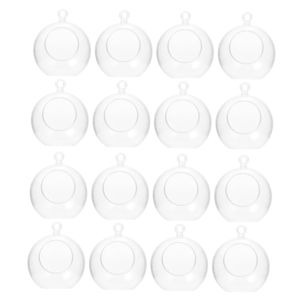 Lot de 20 Boules de Décoration de Noël Transparentes 8 CM à Remplir Boules Creuses en Plastique Incassable Ornements Suspendus pour Décorations DIY Mariage Anniversaire et