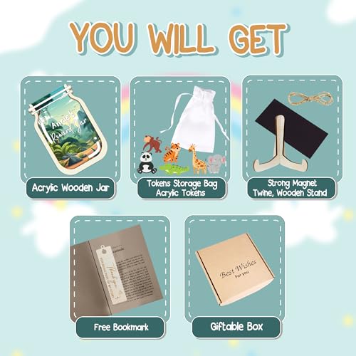 Image of Jungle Reward Jar Cute Personalized Name Reward Chart for Kids Classrooms Good Behavior Back to School Students Colorful Jungle Tokens Custom Teacher Toddler Boys Girls