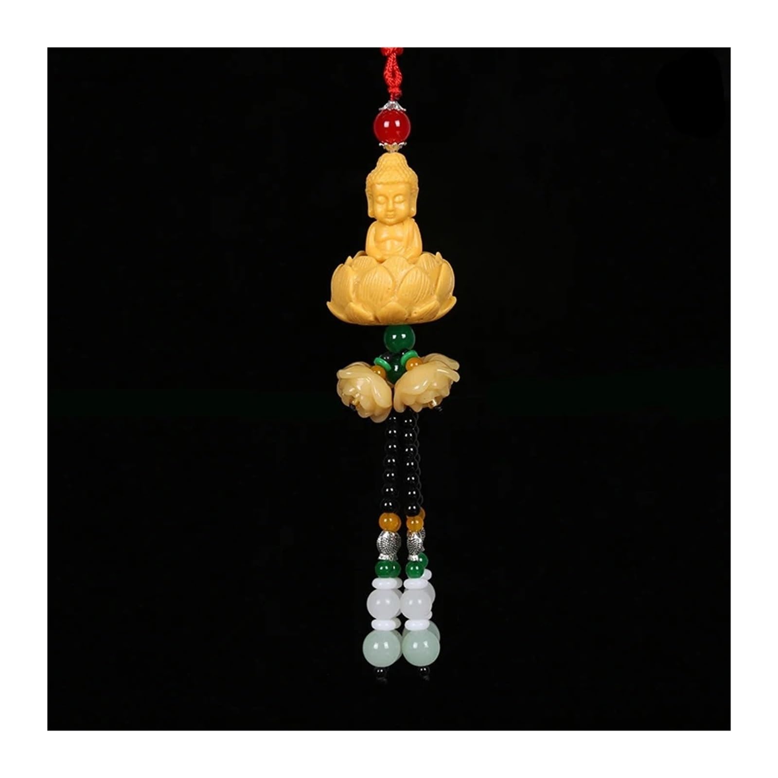 Chinese Style Resin Car Pendant - Buddha Rearview Mirror Charm(Color 3)