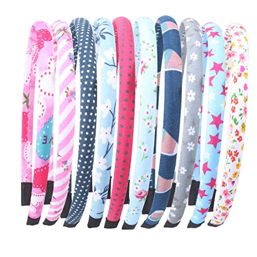 Plain Headbands Satin Craft Headband 1cm DIY Headband Colorful Satin Coverd Headband for Girls and Women (B-182)