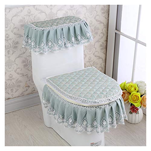 WAYYQX Toile Sitzbezug Pads Spitze Sitz WC U-Form Spitze Samt Dreiteilige WC Abdeckung U-förmige WC Abdeckung Home Decor… – Bild 4