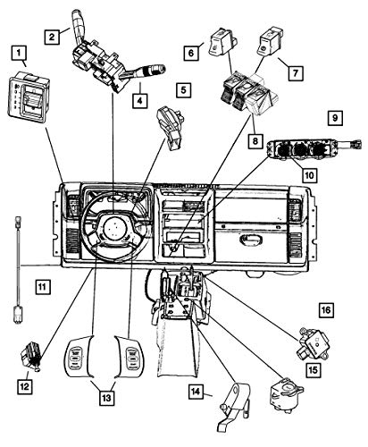 Jeep Wrangler TJ 99-04 Heater/AC Fan Switch,OEM Mopar