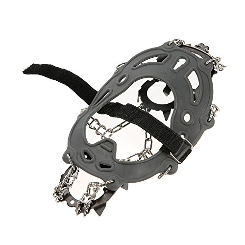 Crampon, Andoer 14 dentes, manganês, aço, crampons, nylon, correia, sapatos, antiderrapante, capa, o