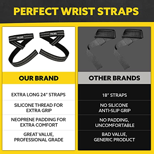 Heavy Duty Wrist Wraps And Lifting Straps - 21" Wrist Wraps For Weightlifting Men And 24" Wrist Straps For Weightlifting With Silicone Grip And Padding - Weight Lifting Wrist Wraps And Deadlift Straps #TOP5