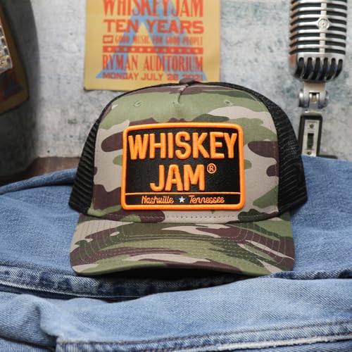 Image of Whiskey Jam WJ Tractor Adjustable Snapback Trucker Hats