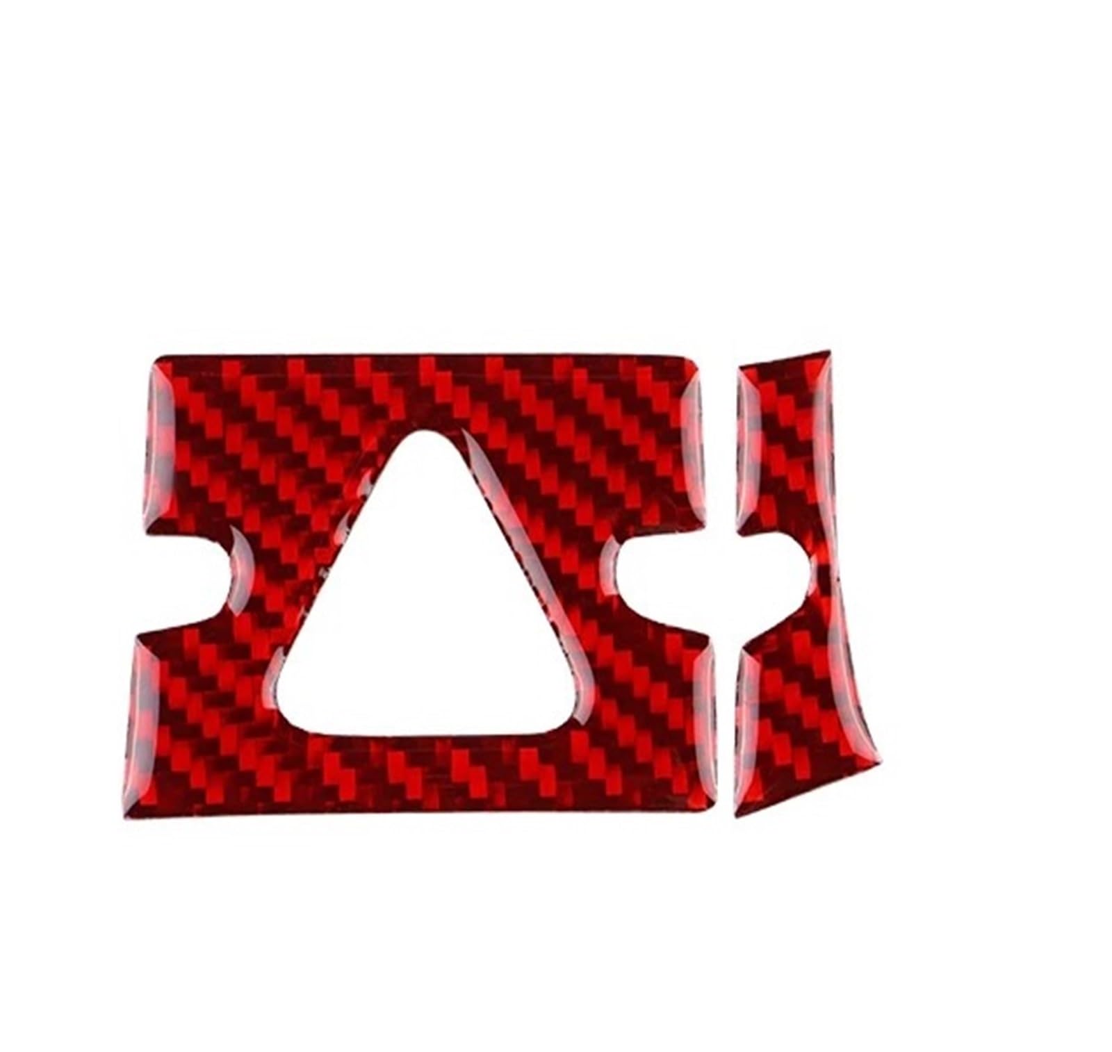 Car Interior Moulding Trim for Kia for Sportage NQ5 2022-2025 LHD RHD Car Warning Light Frame Trim Real Soft Carbon Fiber Sticker Interior Accessories(LHD Red Carbon)