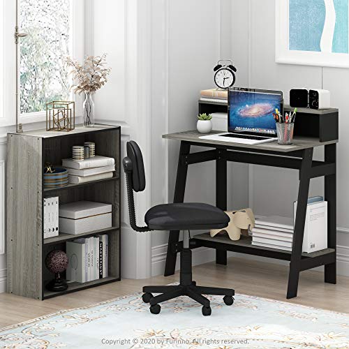 Furinno Simplistic A Frame Computer Desk, Black/French Oak Grey by Furinno - Image 7