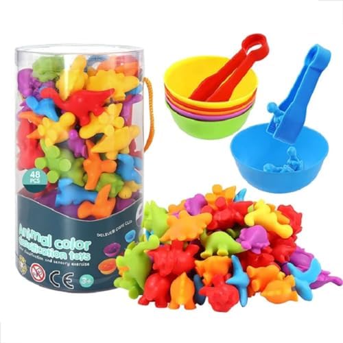 Brinquedo Montessori Educativo Animais De Silicone Classificação ...