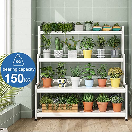 Support d'échelle réglable en métal robuste pour jardinage à la maison et présentation de fleurs