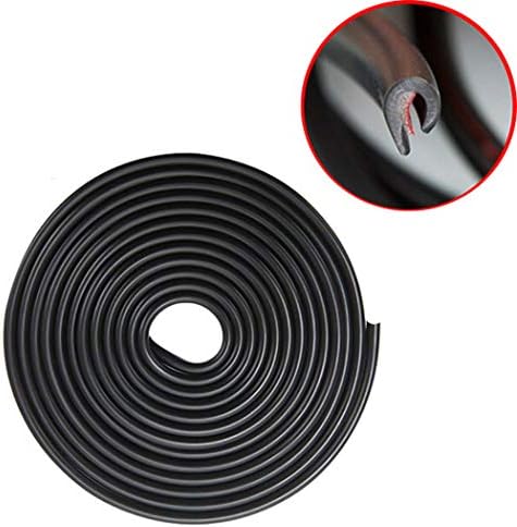 Yunpo Car Door Edge Guard 16Ft Automotive Door Trim Protector Strips Self U Shape Door Ding Protector Car Edge Rubber Seal Protector(5m)