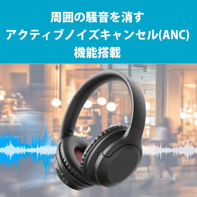 Amazon.co.jp: グリーンハウス ワイヤレスヘッドホン ノイズキャンセル