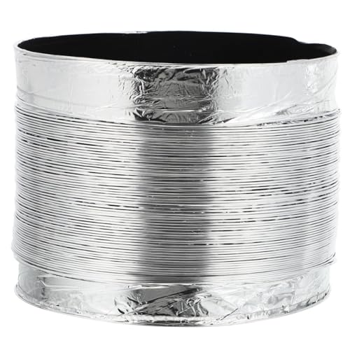VILLFUL Manguera de Ventilación de Aluminio Flexible 120X2 Metros Conducto Doble Capa Resistente y Duradero para Extractor de Cocina y Secadora Tubo de Ventilación Extensible para